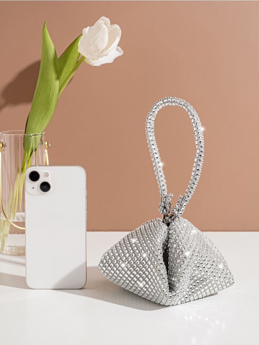 Mini Rhinestone Decor Novelty Bag