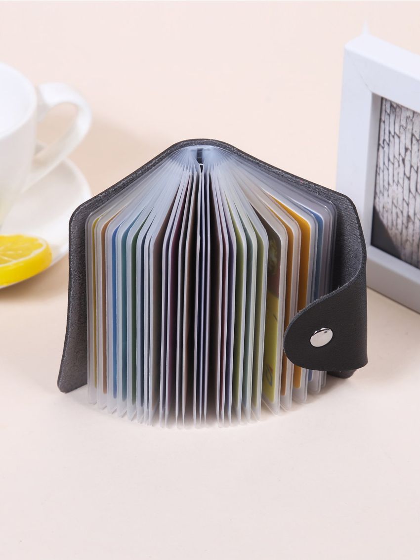 Minimalist Multiple Card Slots Studded Decor