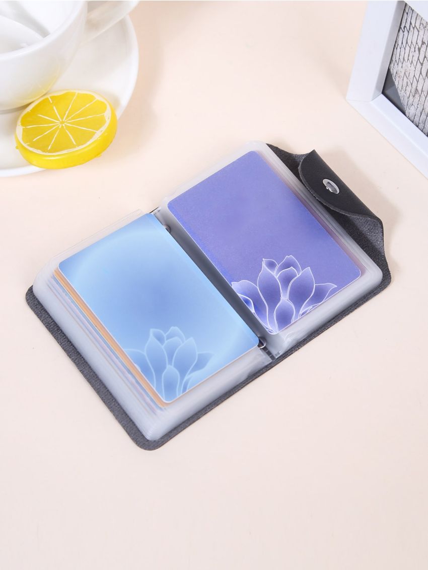 26 Bits Credit Card Holder Business Bank Card Pocket PVC Large Capacity Card Cash Storage Clip