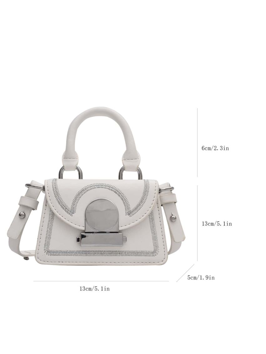 Mini Stitch Detail Flap Square Bag