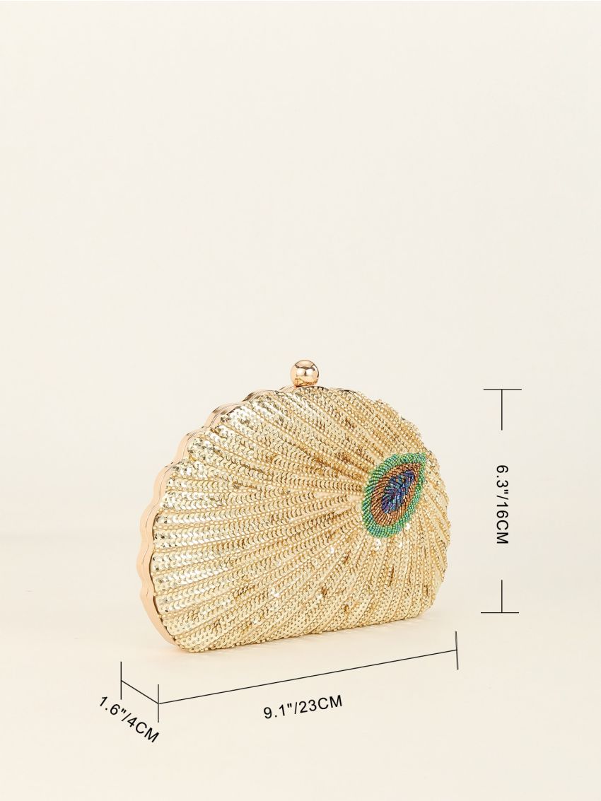 Mini Sequin Decor Chain Box Bag