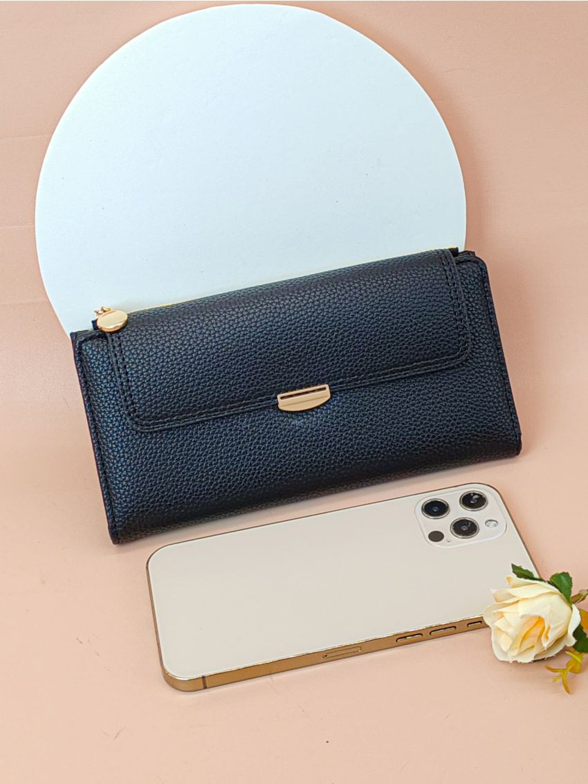 Litchi Embossed Long Wallet