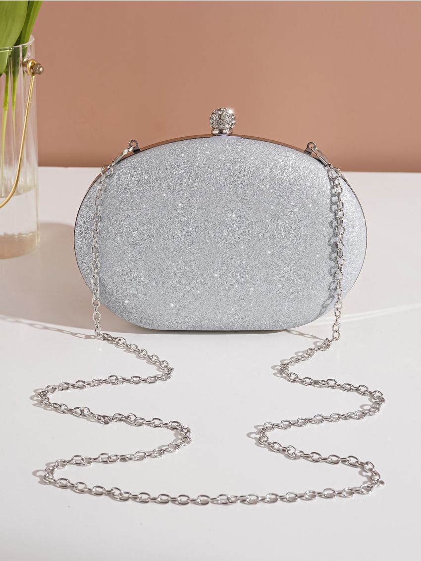 Mini Glitter Rhinestone Decor Box Bag