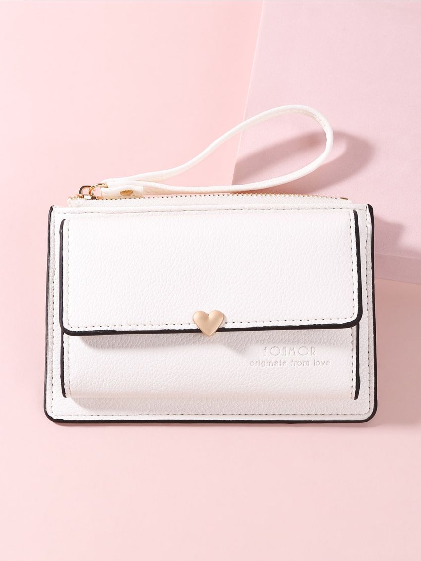 Letter Graphic Heart Decor Card Holder