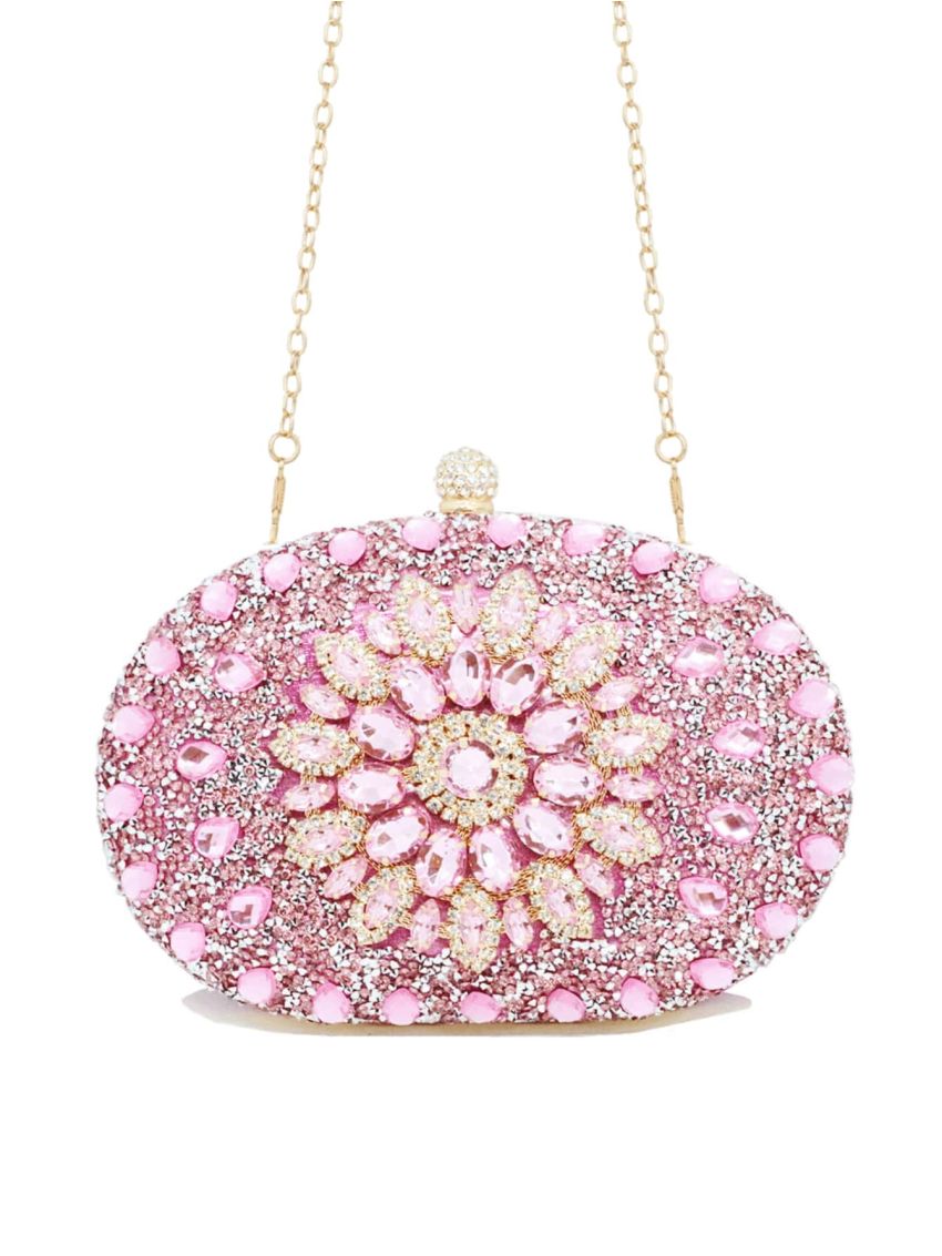 Mini Rhinestone Decor Box Bag