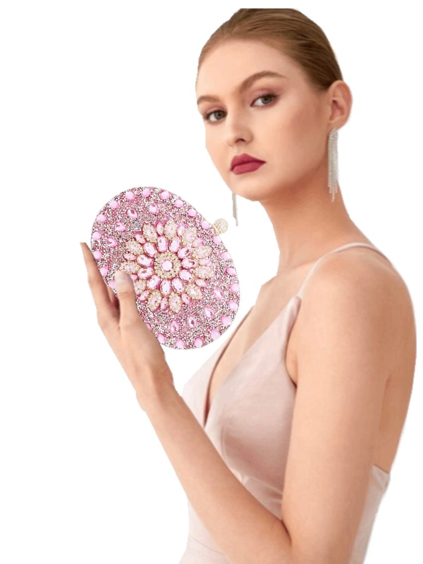 Mini Rhinestone Decor Box Bag