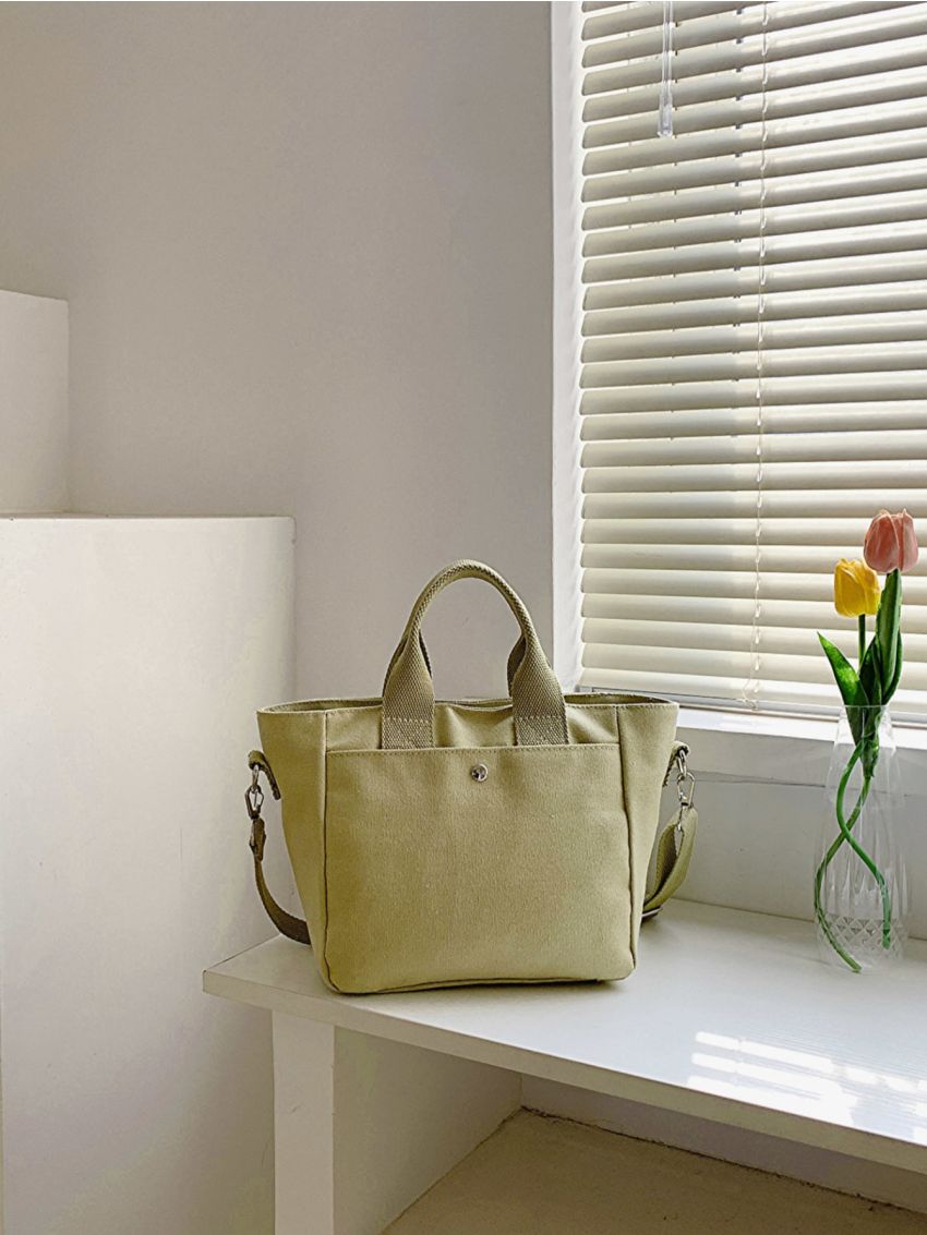 Graphic Canvas Shopper Bag