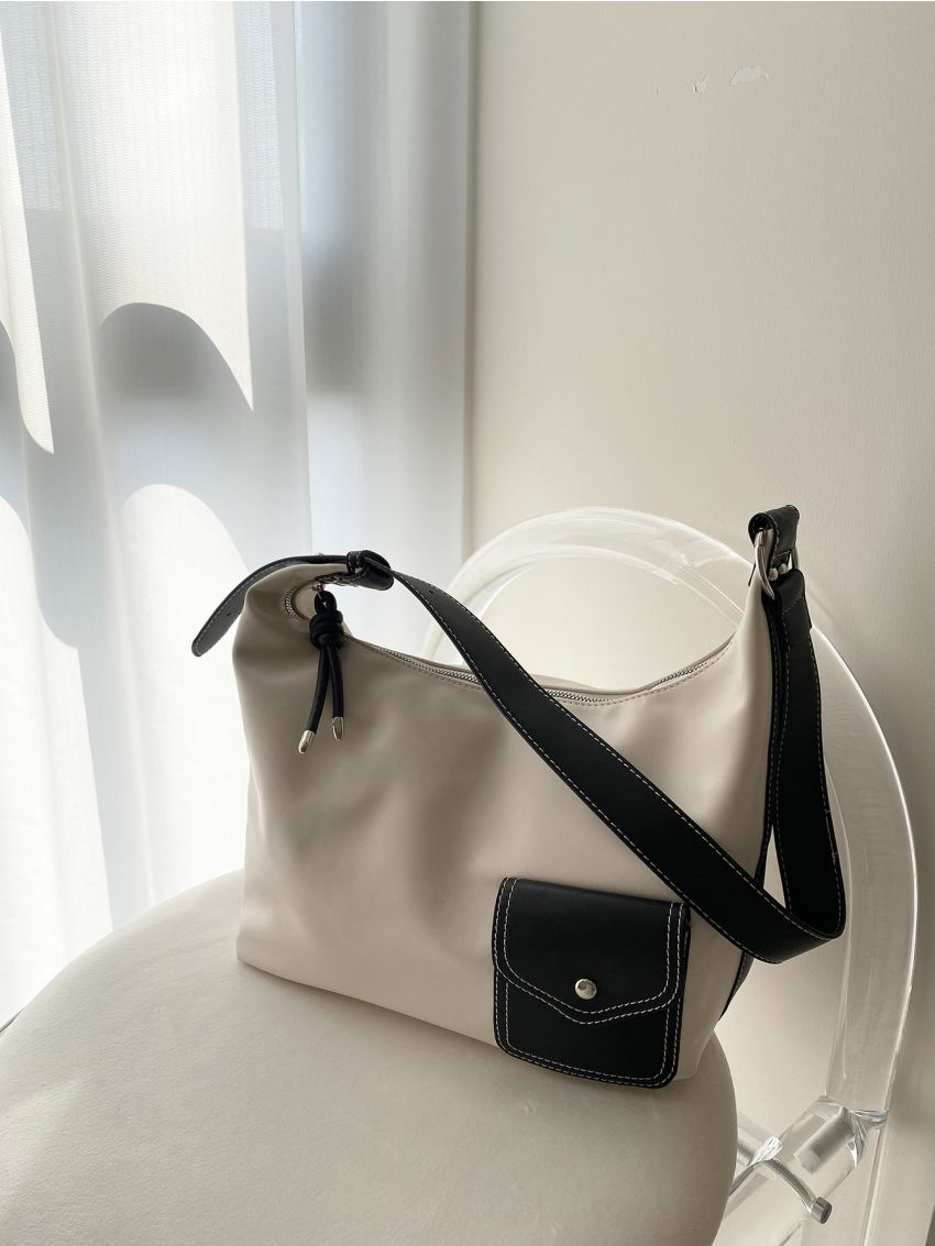 Pocket Front Hobo Bag