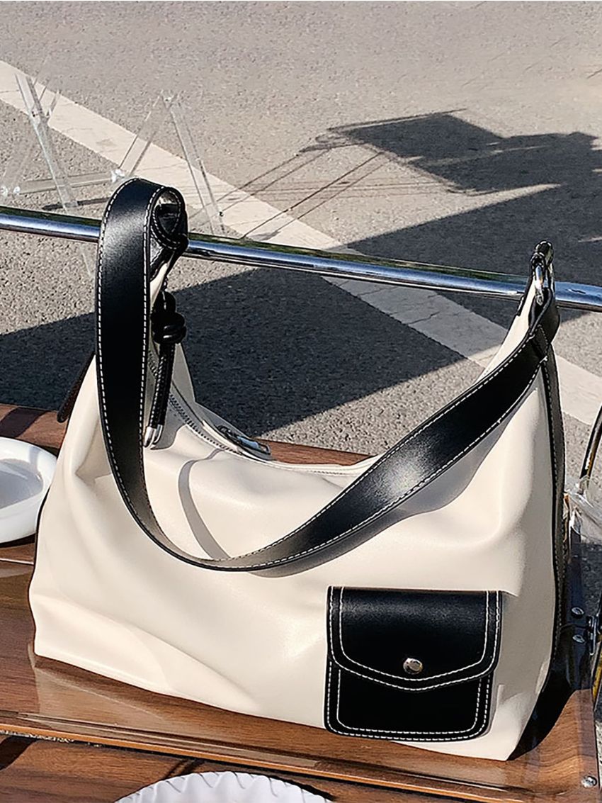 Pocket Front Hobo Bag