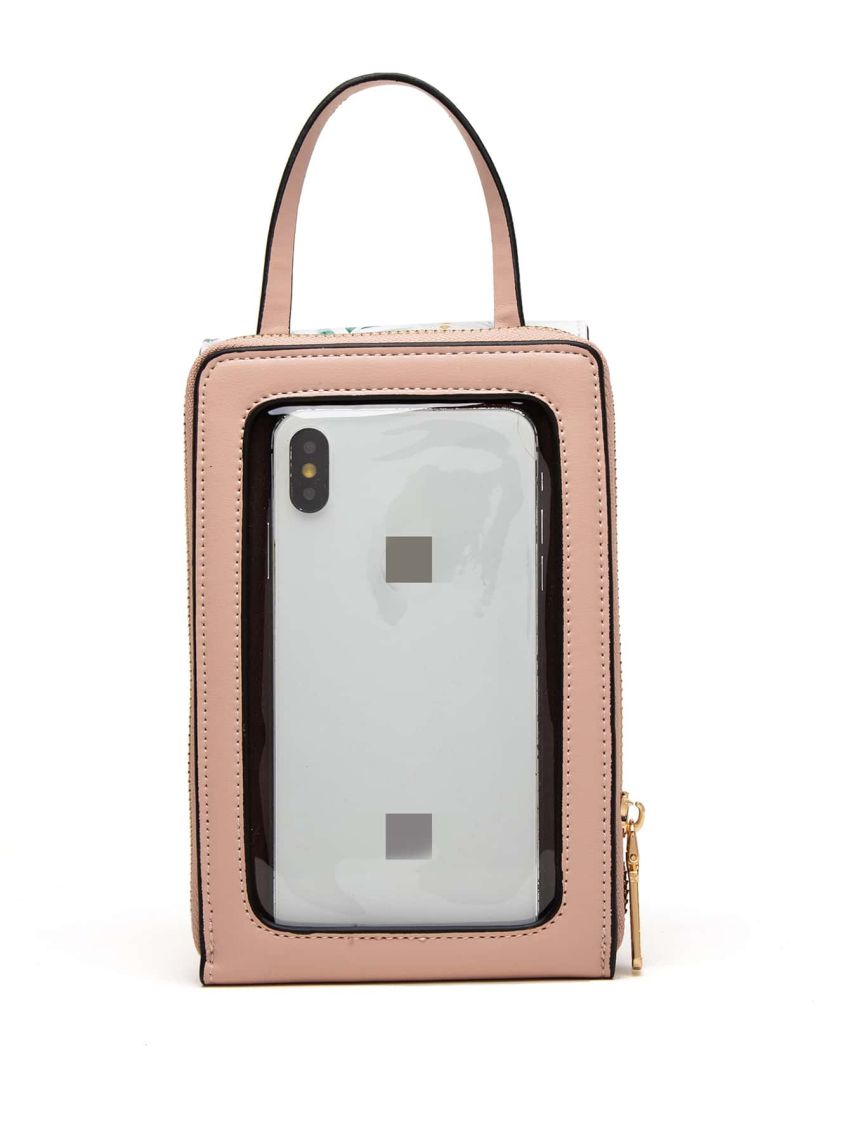 Letter & Flower Graphic Phone Wallet