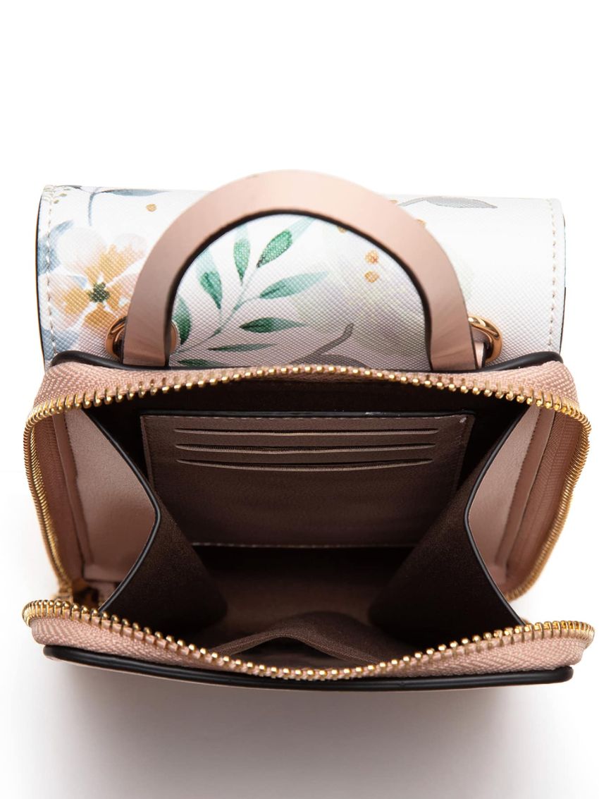 Letter & Flower Graphic Phone Wallet