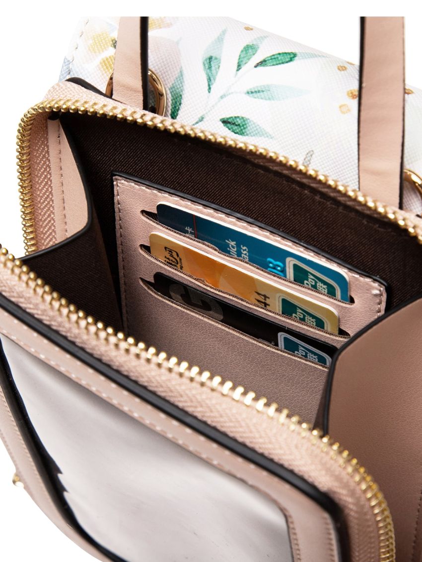 Letter & Flower Graphic Phone Wallet