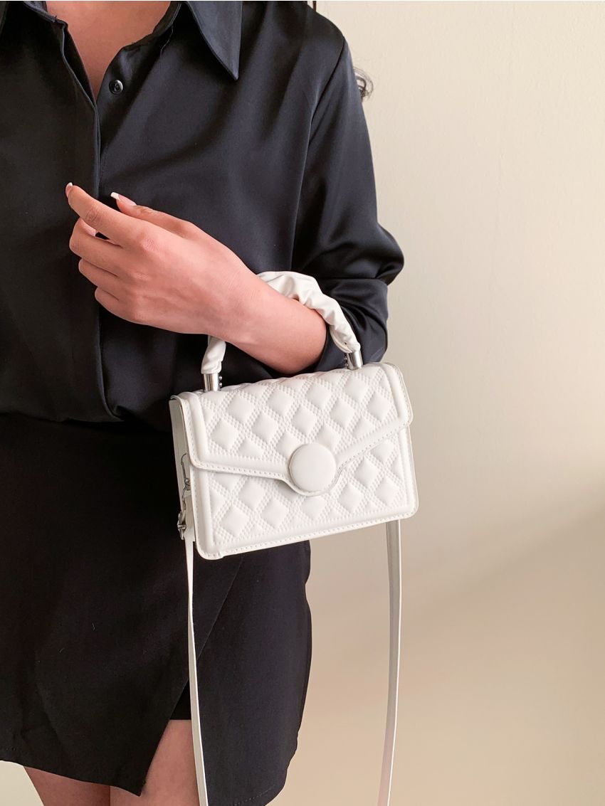 Mini Quilted Flap Square Bag