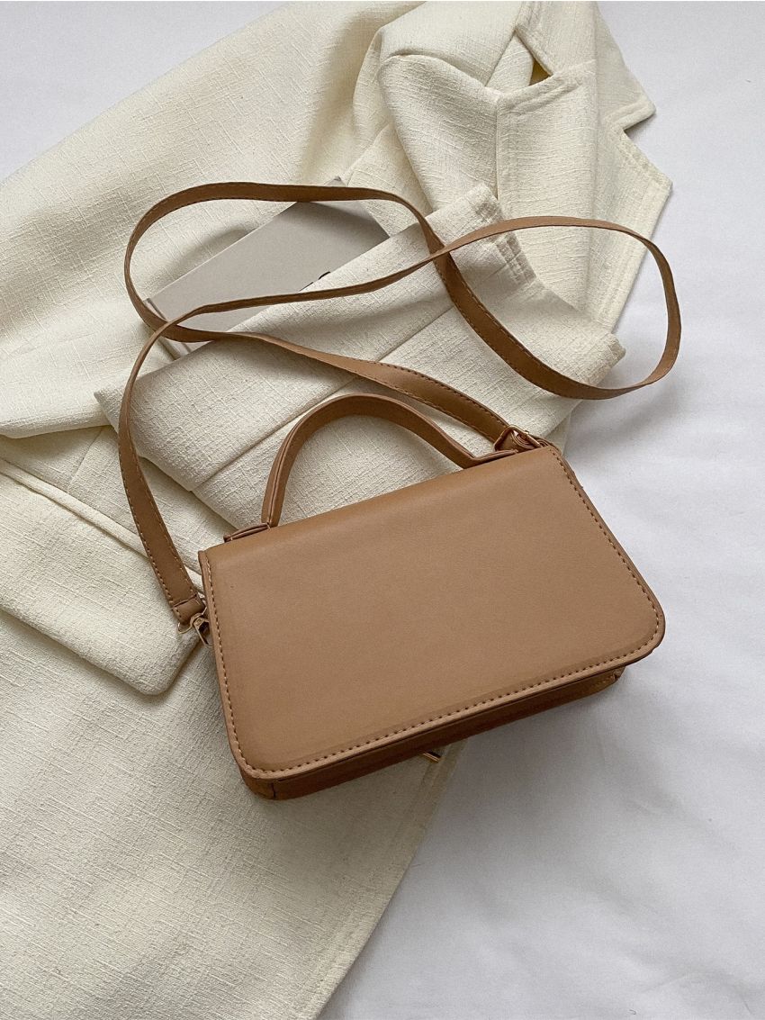 Quilted Detail Flap Square Bag