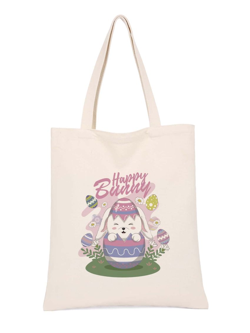 Easter Cartoon Graphic Shopper Bag
