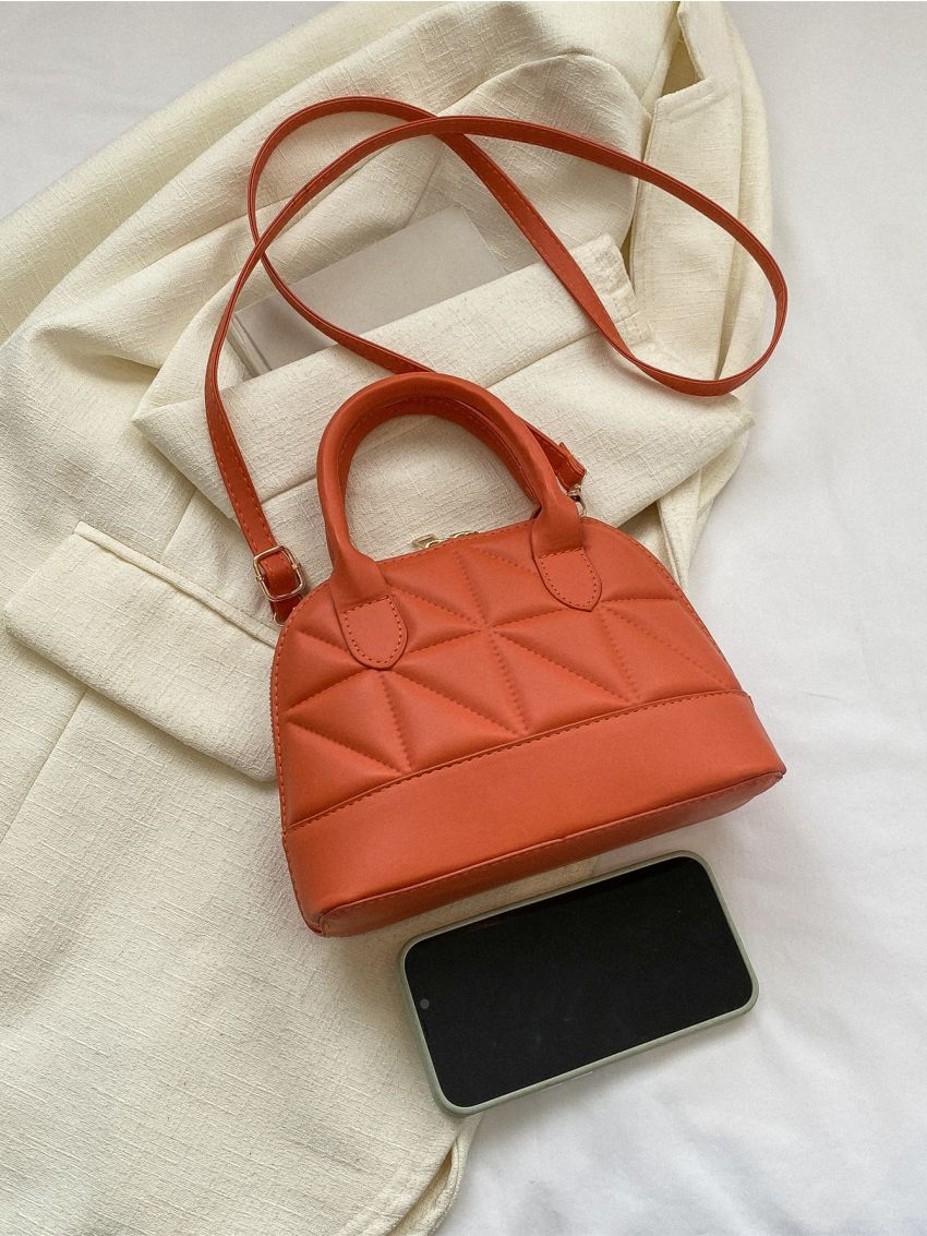 Quilted Double Handle Dome Bag