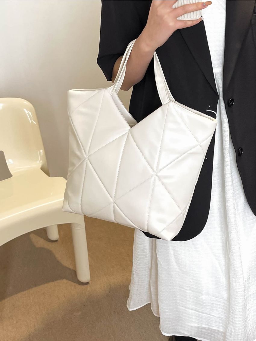 Quilted Pattern Square Bag
