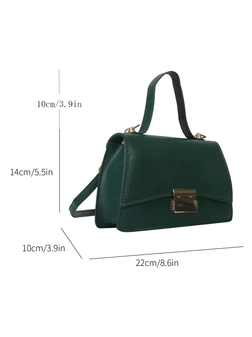 Metal Lock Flap Square Bag