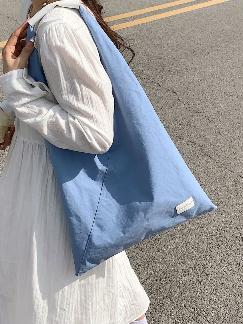 Letter Patch Decor Hobo Bag