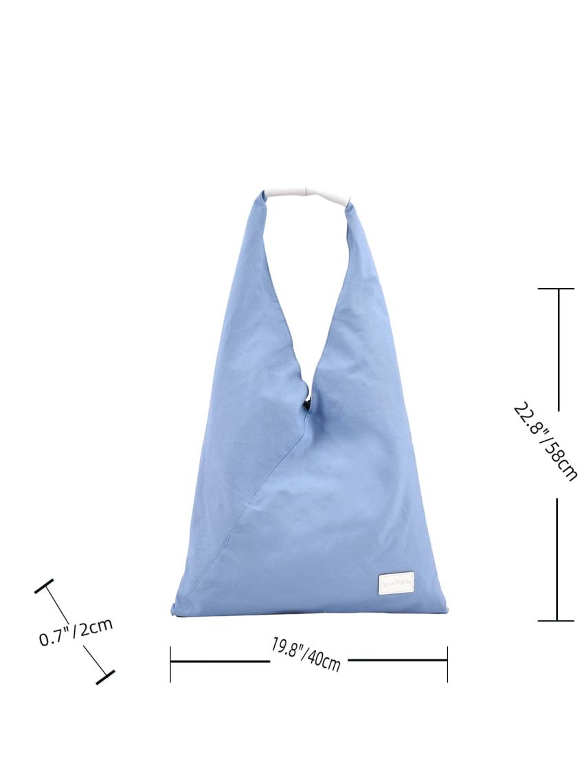 Letter Patch Decor Hobo Bag