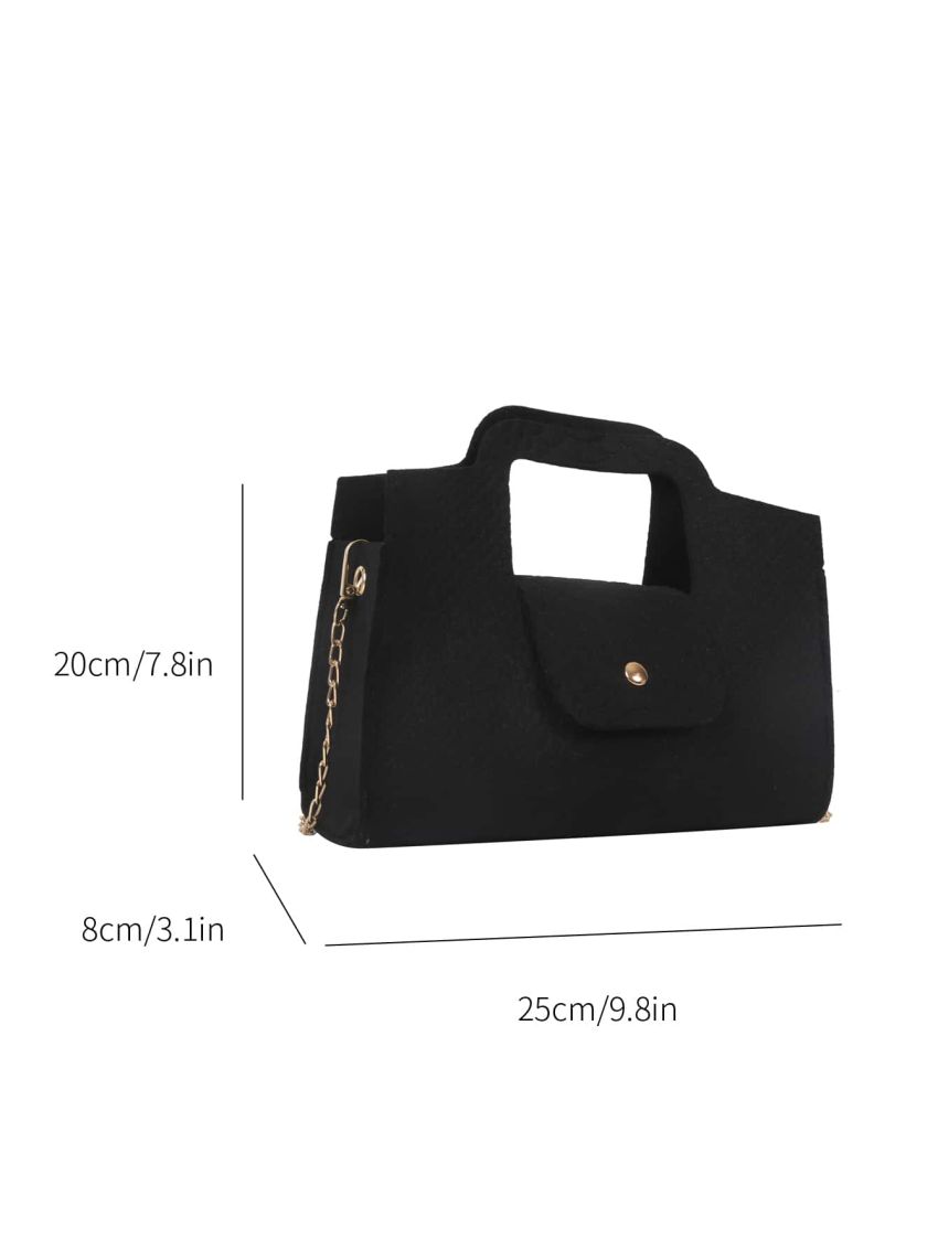 Snakeskin Embossed Chain Square Bag