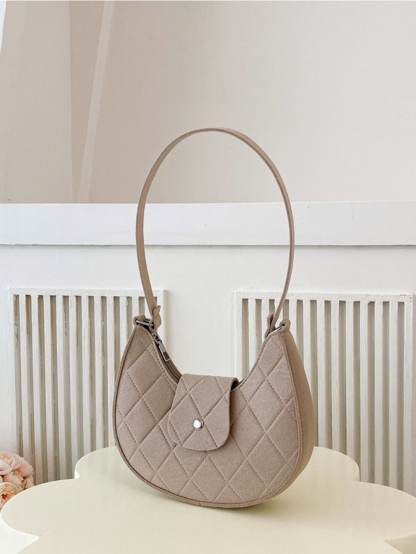 Geometric Pattern Hobo Bag