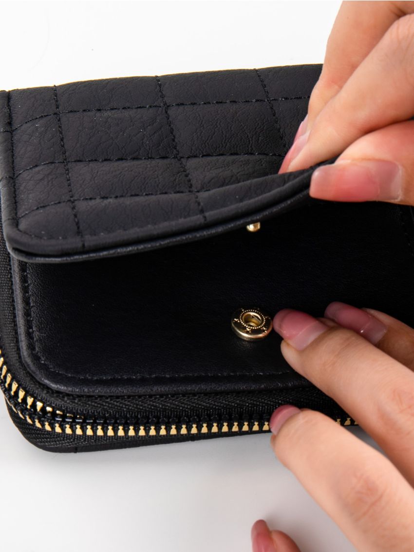 Quilted Detail Small Wallet