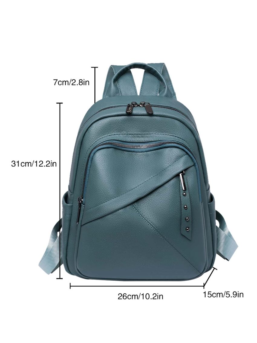 Studded Detail Pocket Front Backpack