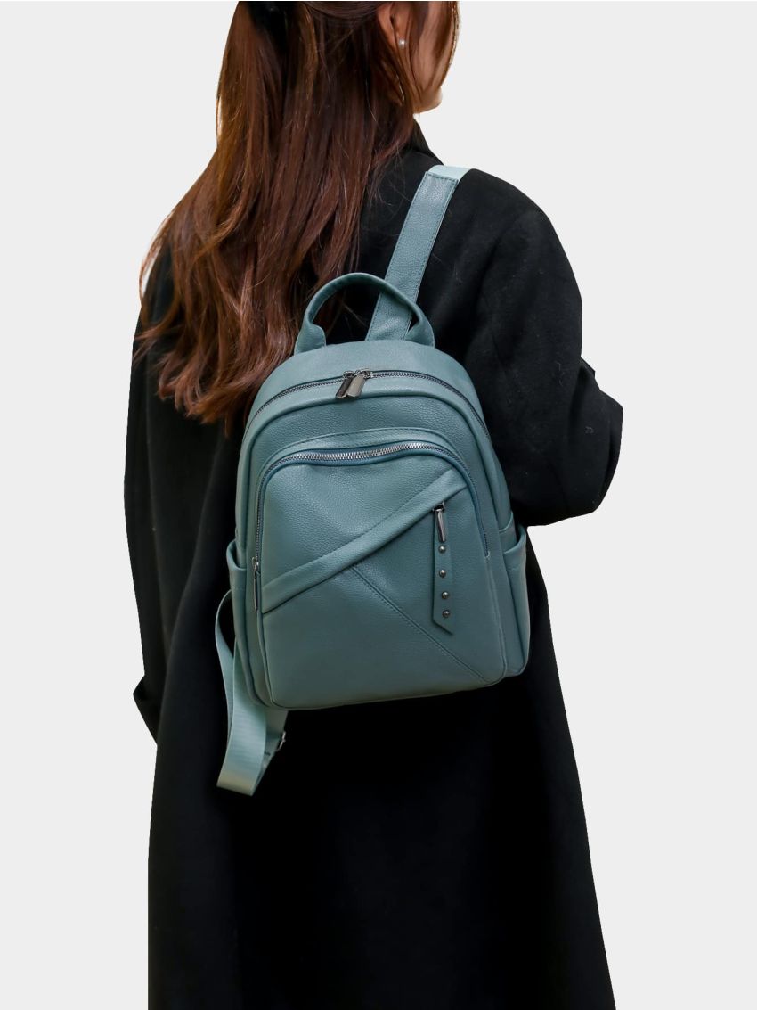 Studded Detail Pocket Front Backpack