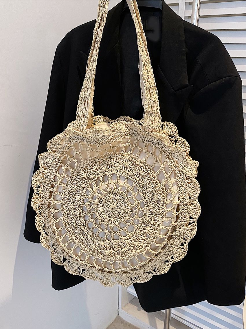 Minimalist Hollow Out Straw Bag