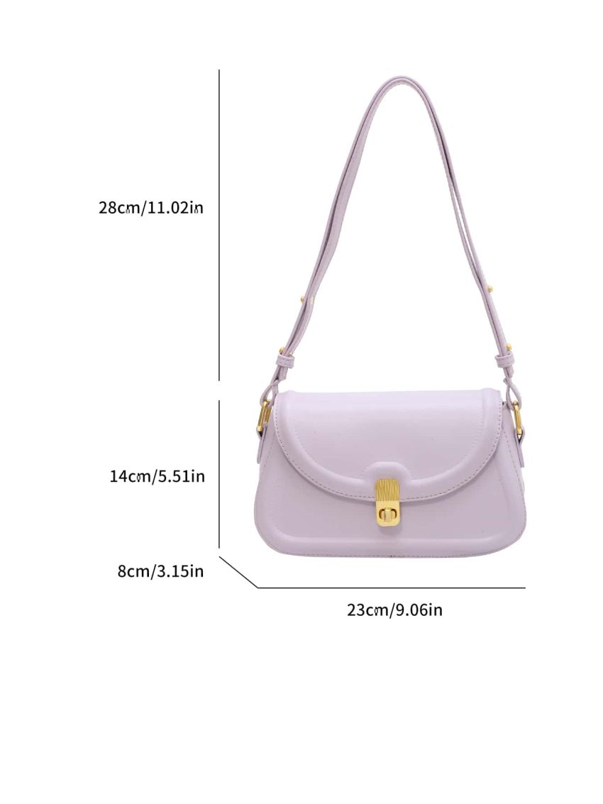 Metal Decor Flap Square Bag