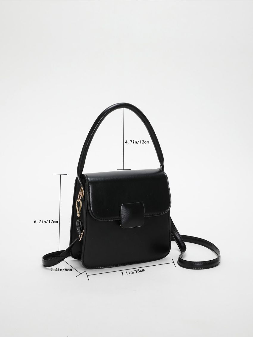 Mini Top Handle Square Bag Black Satchel Bag