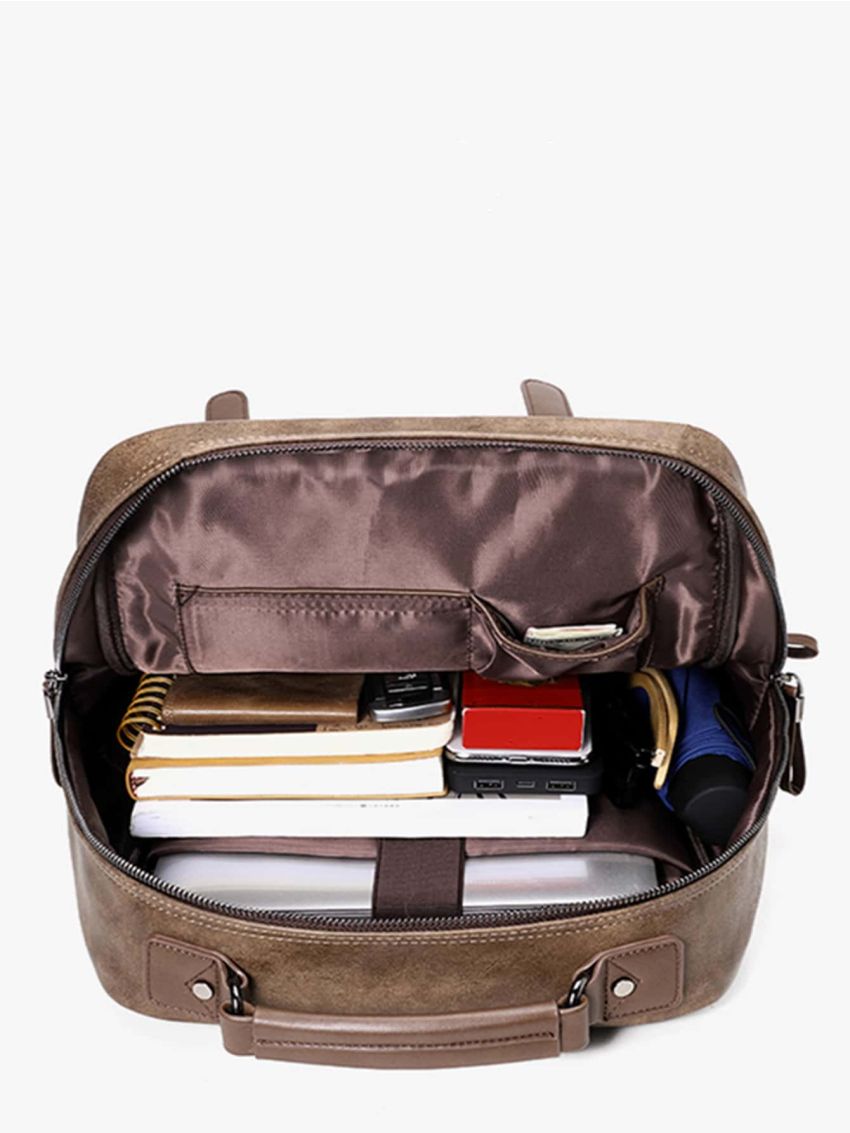 USB Charging Port Laptop Backpack Men Vintage Casual Travel Backpack Bag Male Preppy Schoolbag