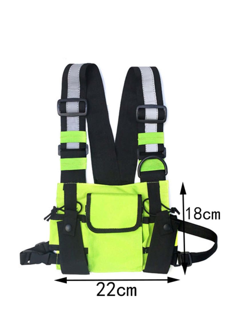 Streetwear Bag Unisex Black Functional Chest Rig Bag Adjustable Vest Hip-hop Chest Bag Woman Fashion Waist Pack
