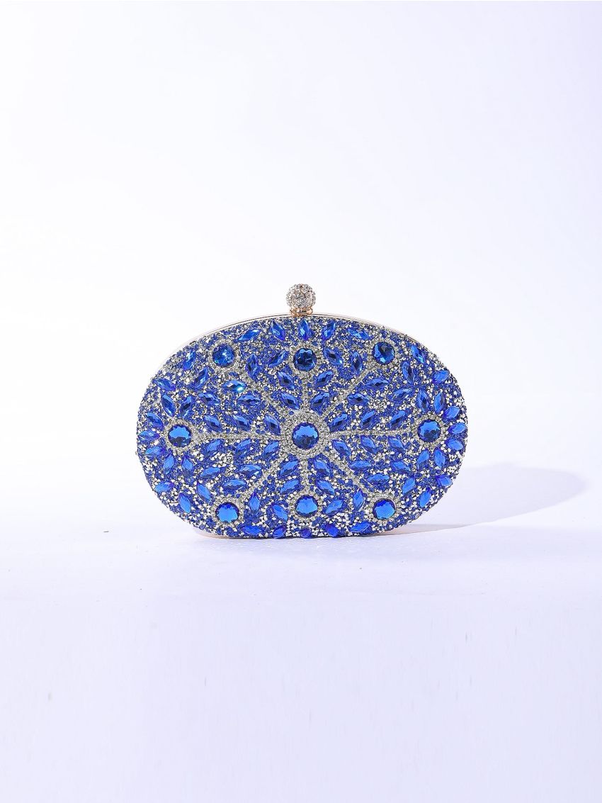 Mini Rhinestone Decor Chain Box Bag