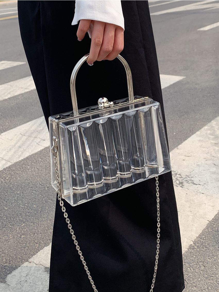 Mini Clear Chain Box Bag