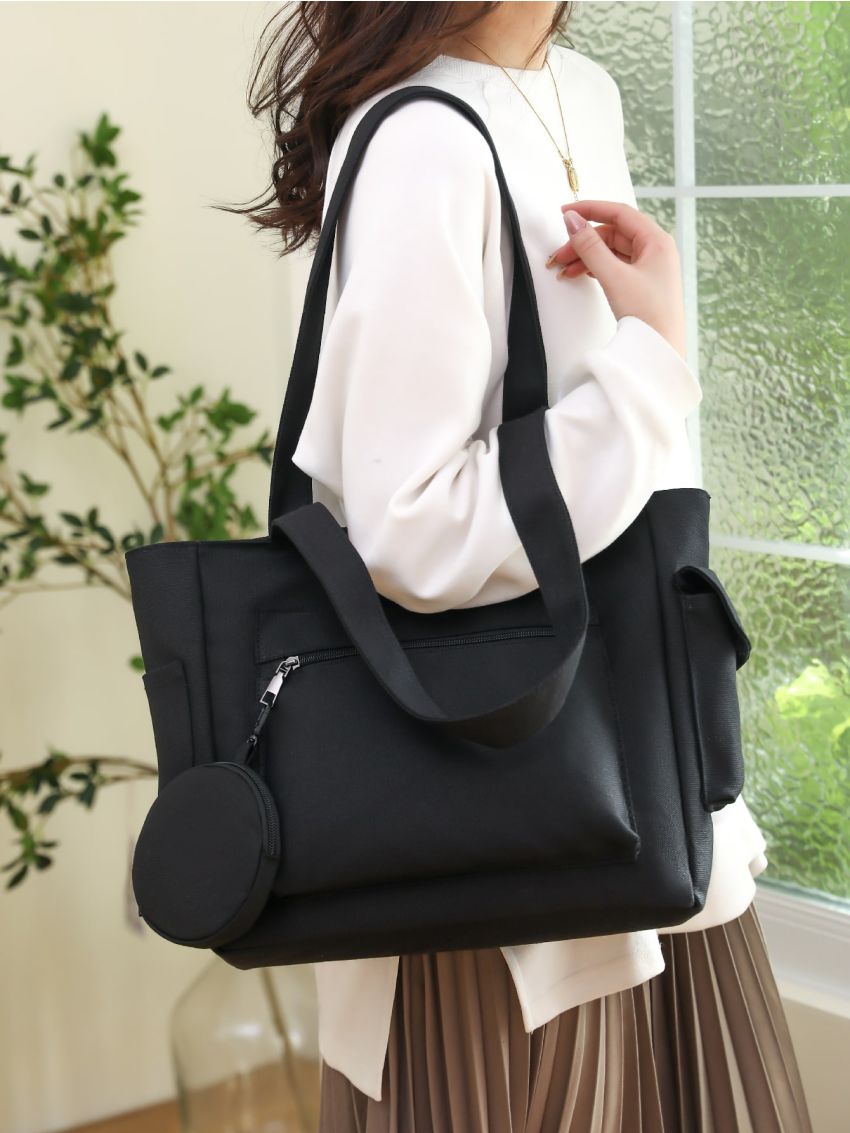 Minimalist Shoulder Bag With Coin Purse