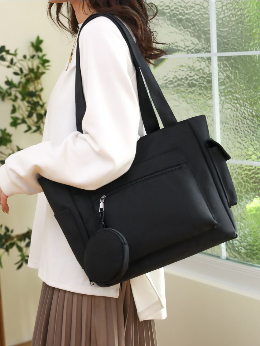 Minimalist Shoulder Bag With Coin Purse