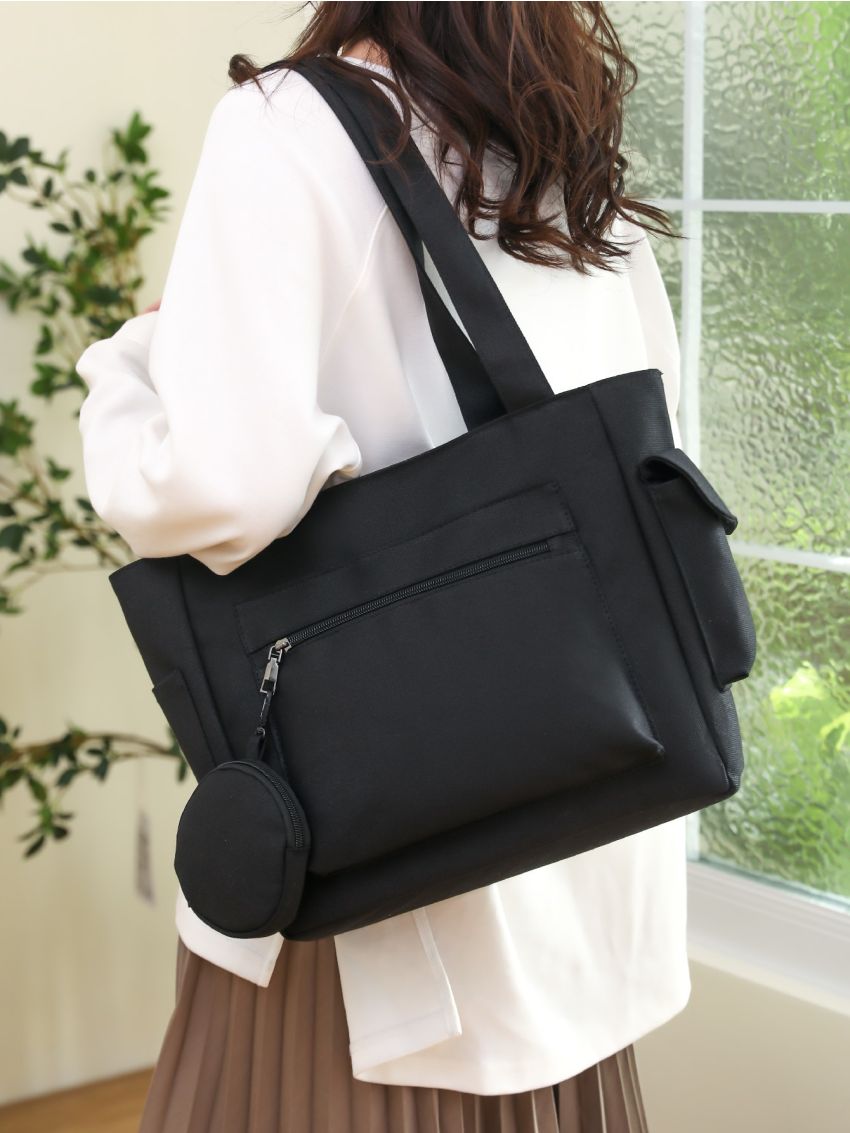 Minimalist Shoulder Bag With Coin Purse