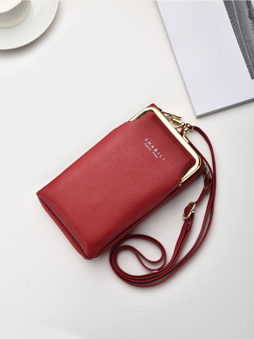 Letter Print Phone Wallet