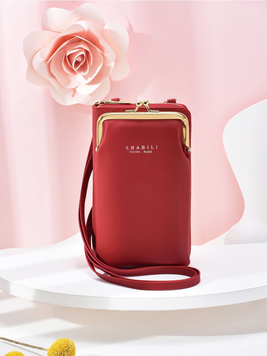 Letter Print Phone Wallet