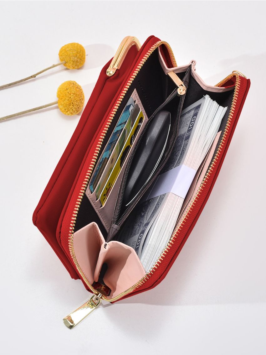 Letter Print Phone Wallet