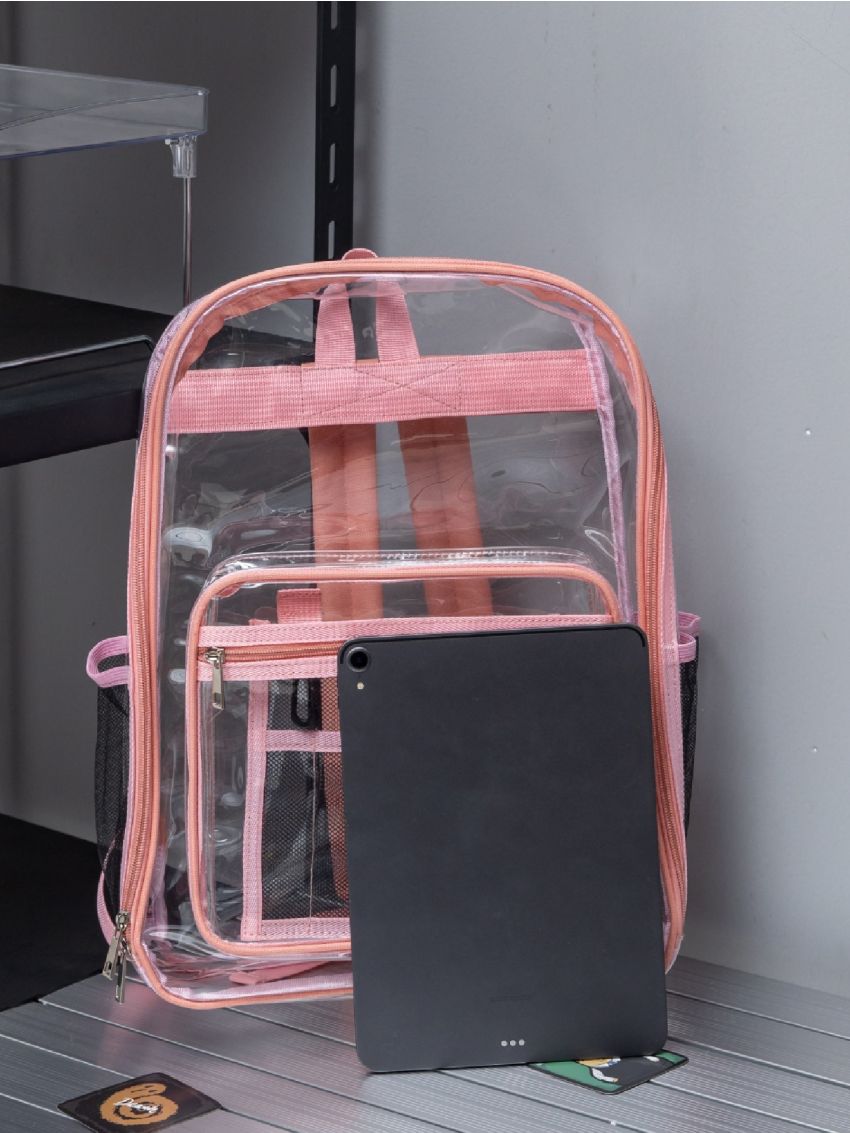 Clear Contrast Binding Functional Backpack