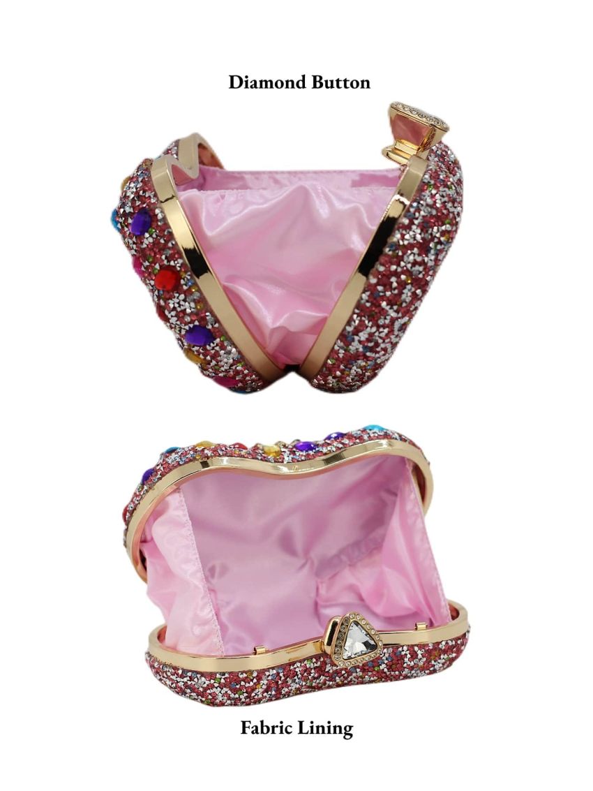Rhinestone Decor Box Bag