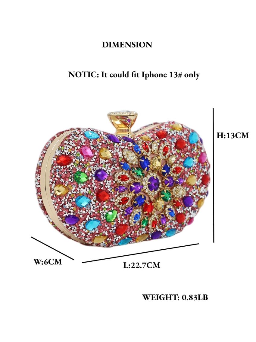 Rhinestone Decor Box Bag