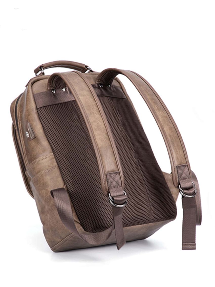 USB Charging Port Laptop Backpack Men Vintage Casual Travel Backpack Bag Male Preppy Schoolbag