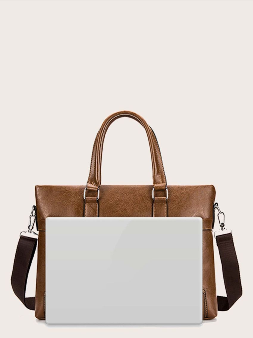 Men Letter Graphic Briefcase