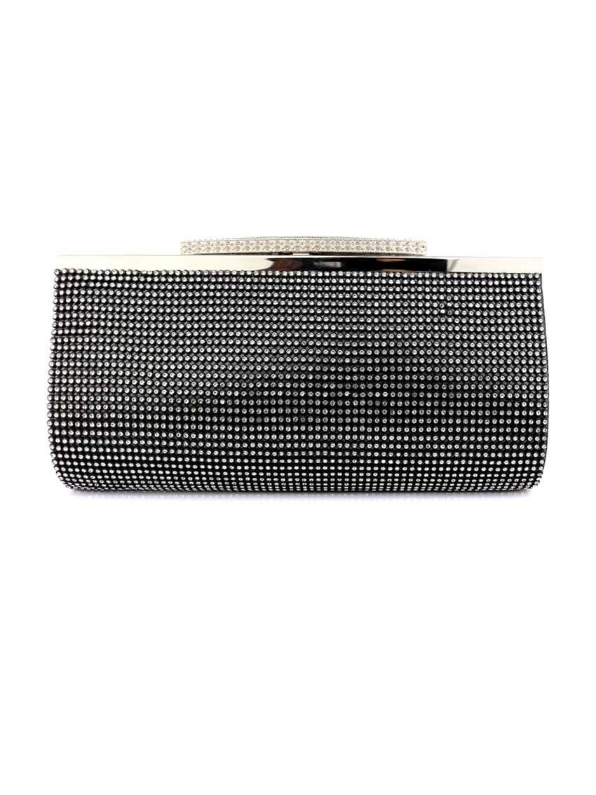 Rhinestone Decor Chain Square Bag