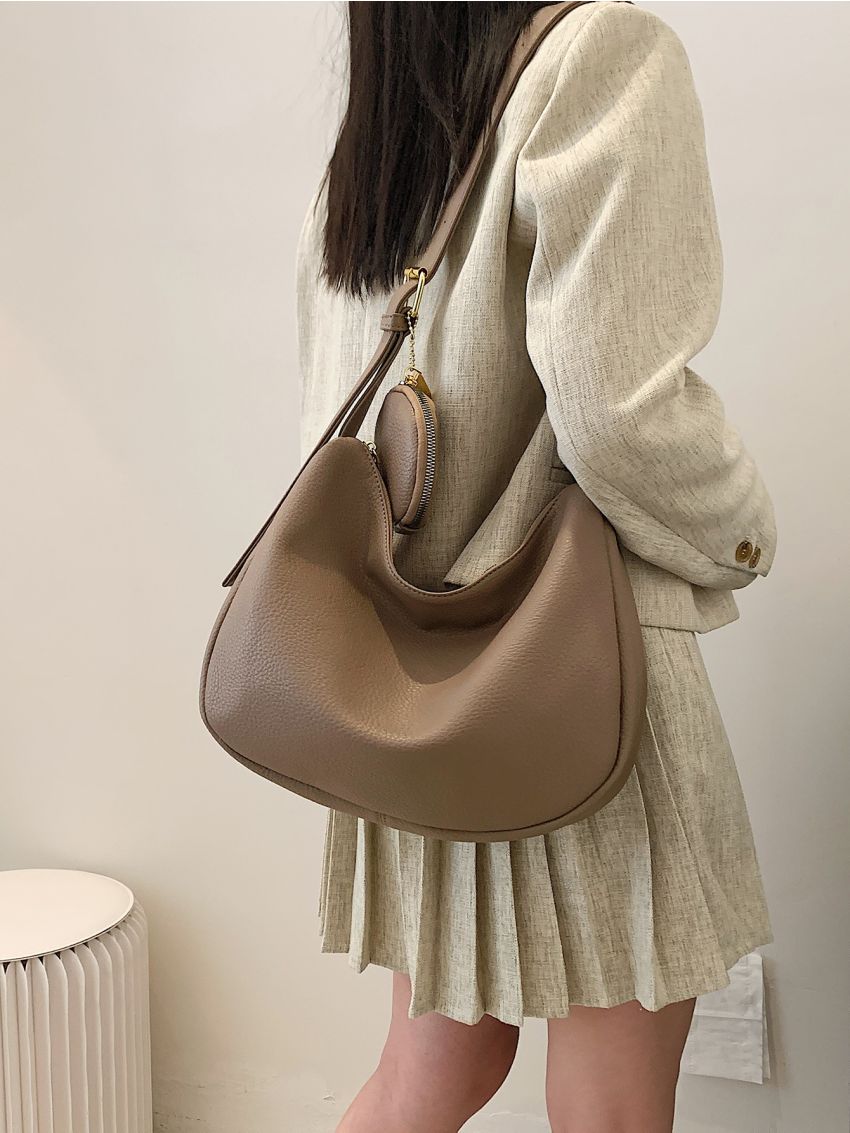 Minimalist Hobo Bag With Coin Purse