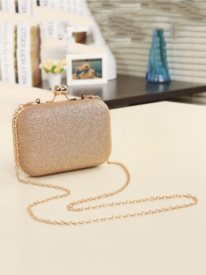 Mini Glitter Decor Chain Box Bag